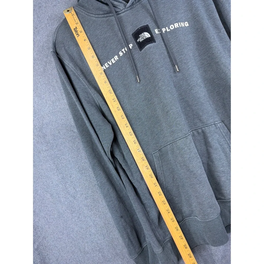 The North Face Sweatshirt Mens XL Gray Hoodie Never‎ Stop Exploring Pullover